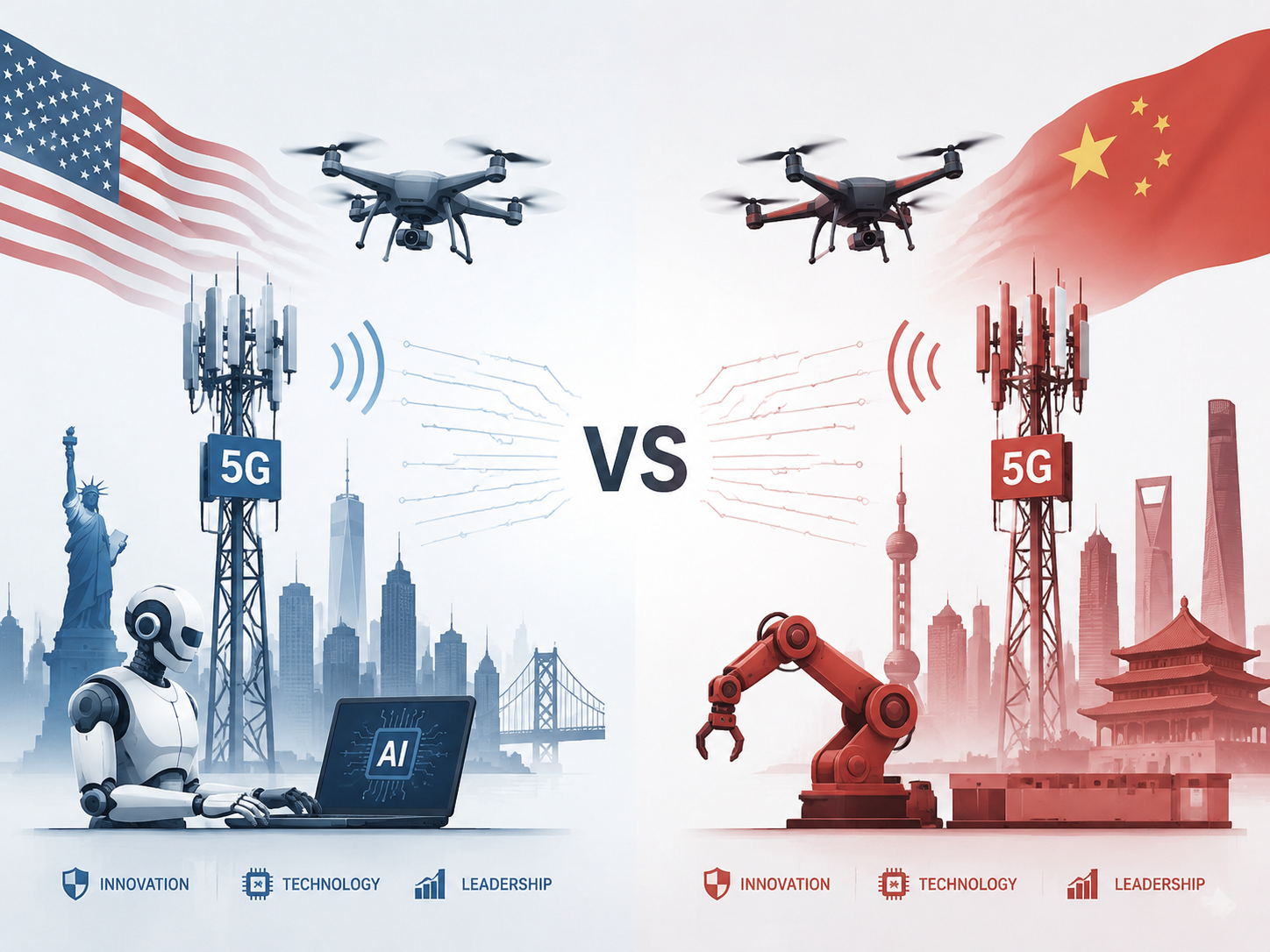 中美科技竞争的概念插图